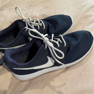 Navy blue Nike sneakers